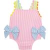 Mud Pie Baby Girl Baby Seersucker Bow One Piece Swimsuit
