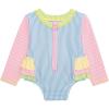 Mud Pie Baby Girl Baby Seersucker Rashguard One Piece Swimsuit
