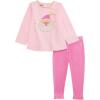 Mud Pie Baby Girls Kids Christmas Santa Tunic and Legging Set(Pink)