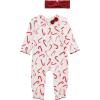 Mud Pie Baby Girls’ Mud Pie Kids Christmas Candy Cane One Piece(Red)