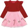 Mud Pie Baby Girls’ Mud Pie Kids Christmas Candy Cane Tutu Dress(Red)