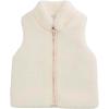Mud Pie Baby Girls’ Mud Pie Kids Girl Ivory Fur Zip Vest(White)