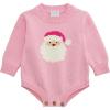 Mud Pie Girls’ Mud Pie Kids Christmas Santa Sweater Bubble(Pink)