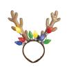 Mud Pie Kids Christmas Gold Light Up Headbands(Gold)