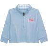 Mud Pie Toddler Boy Light Blue Flag Quarter Zip Pullover