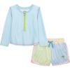 Mud Pie Toddler Boy Seersucker Rashguard Set