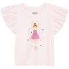 Mud Pie Toddler Girl Dance Ruffle Tee(Pink)