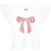 Mud Pie Toddler Girl Dance Ruffle Tee(White)