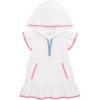 Mud Pie Toddler Girl White RIC Rac Zip Cover Up