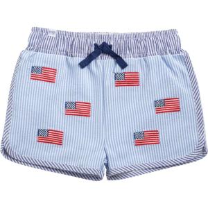 Flag Patterned Swim Trunks by Mud Pie