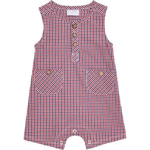 Mud Pie Baby Boy Gingham Romper(Red)