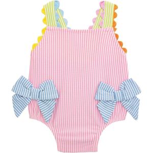 Mud Pie Baby Girl Baby Seersucker Bow One Piece Swimsuit