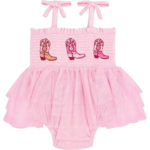 Mud Pie Baby Girl Boots Tutu Crawler