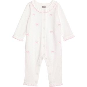 Mud Pie Baby Girl Embroidered Bow One Piece
