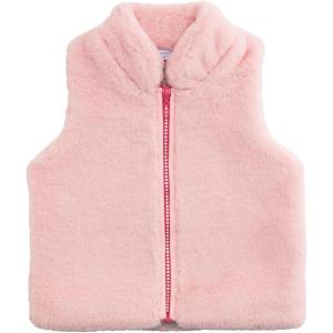 Mud Pie Baby Girls’ Mud Pie Kids Girl Fur Zip Vest(Pink)
