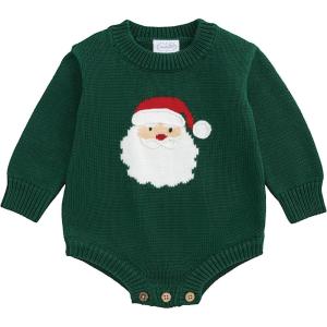 Mud Pie Boys’ Mud Pie Kids Christmas Santa Sweater Bubble(Green)