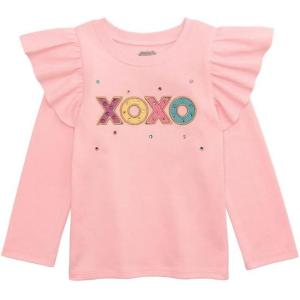 Mud Pie Girls’ Mud Pie Kids Jewel Long Sleeve Shirt(Pink)
