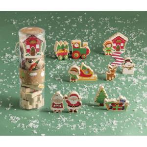 Mud Pie Kids Christmas North Pole Wood Toy Set