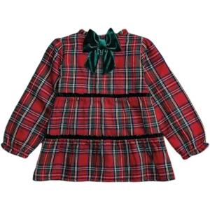 Mud Pie Kids Christmas Tartan Tier Tunic And Legging Set