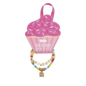 Mud Pie Kids’ Multi Cupcake Birthday Bracelet Set(Pink)