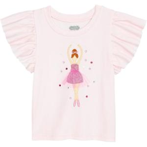 Mud Pie Toddler Girl Dance Ruffle Tee(Pink)