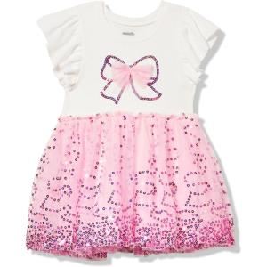 Mud Pie Toddler Girl Mesh Bow Sequin Tutu Dress