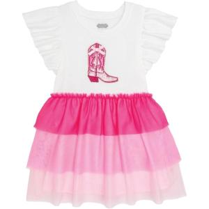 Mud Pie Toddler Girl Sparkle Boot Tutu Dress