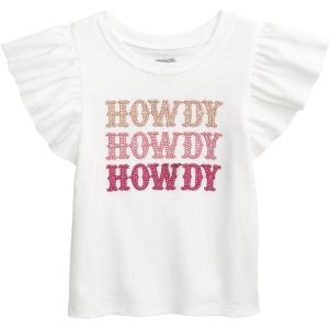 Mud Pie Toddler Girl Western Glitter Tee(Pink)