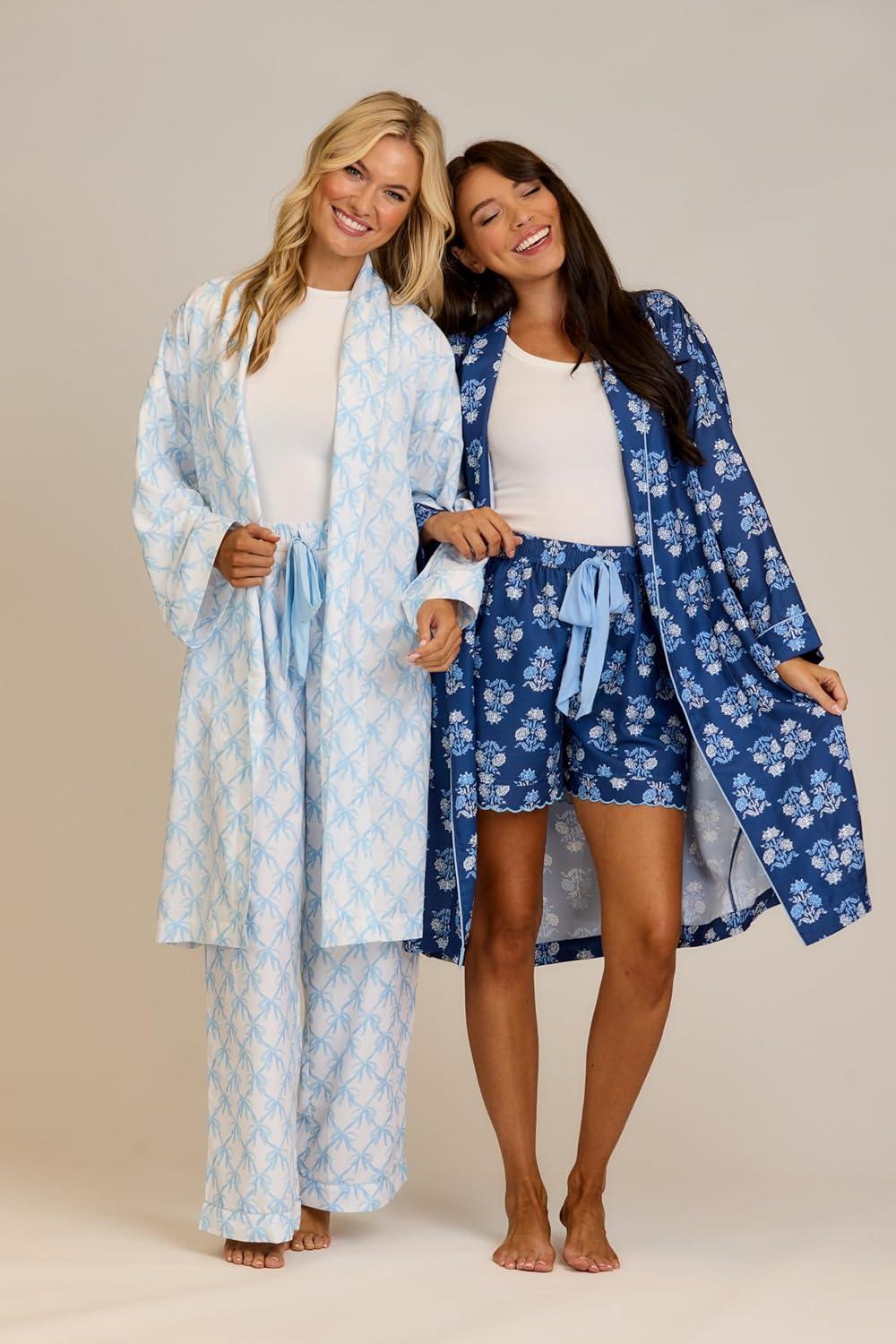 image:imageMud Pie Womens Blue Floral Pajama Shorts Small