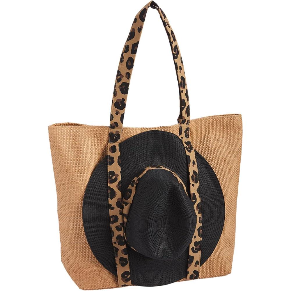 image:imageMud Pie Tote amp Hat Gift Set Tan