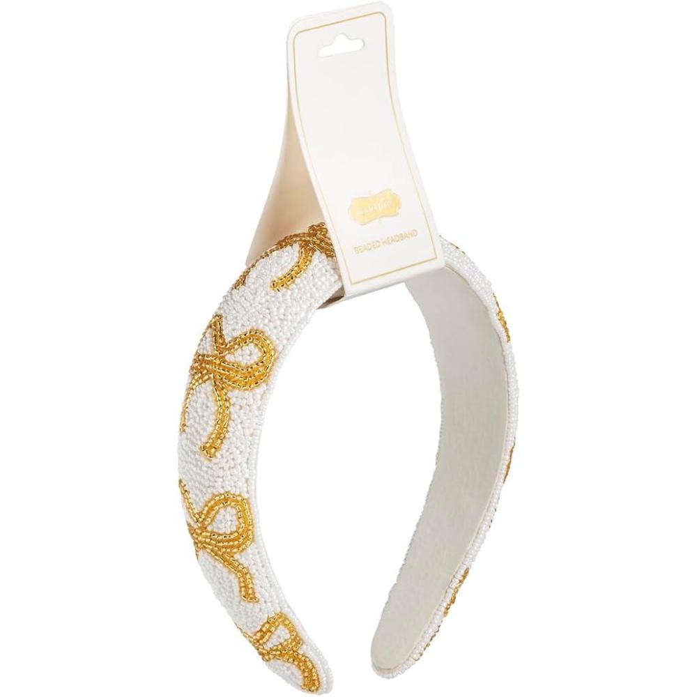 image:imageMud Pie Womens Bow Beaded HeadbandGold