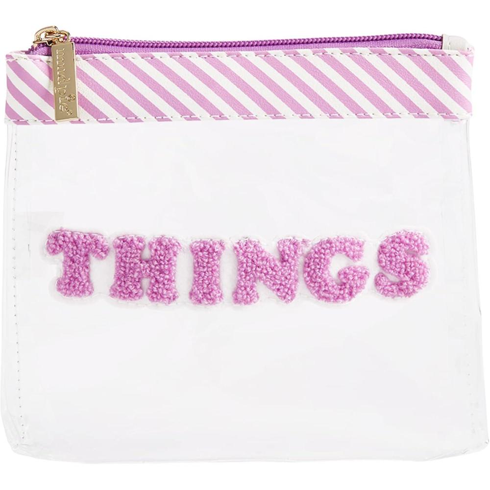 image:imageMud Pie Womens Clear Vinyl Travel Case and Boucle PatchThings