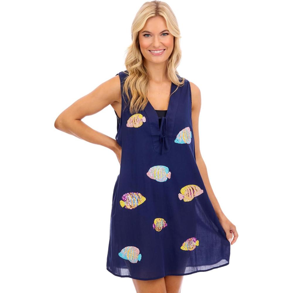 image:imageMud Pie Womens Fisher Sequin CoverUpNavy