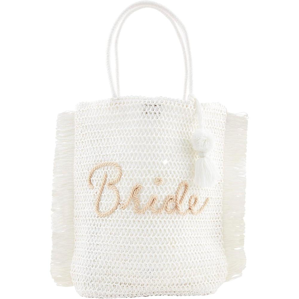 image:imageMud Pie Womens Mud Pie Womens Jute Tote amp Case SetWhite
