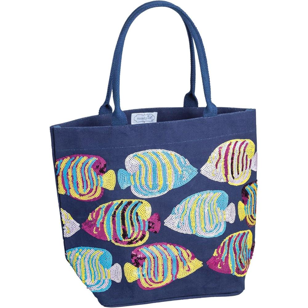 image:imageMud Pie Womens Navy Pool Sparkle Tote