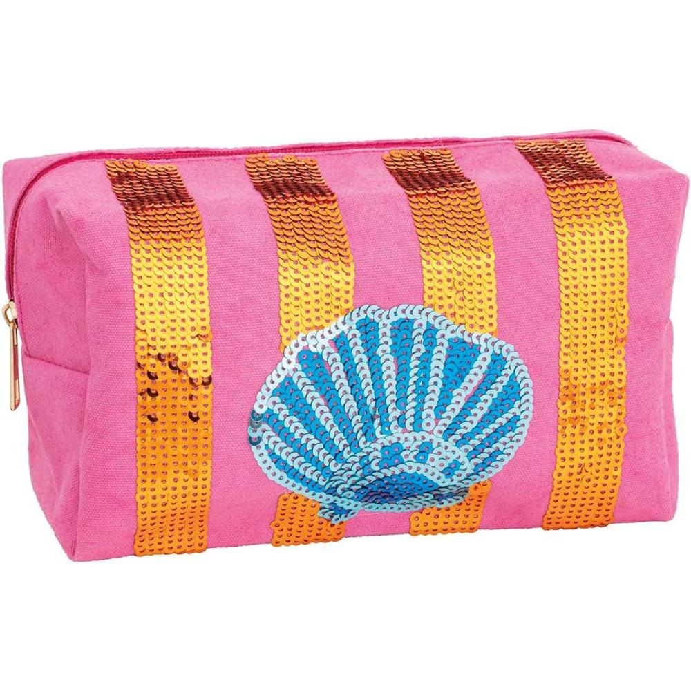image:imageMud Pie Womens Peony Pink Block Print Small CaseDark Pink