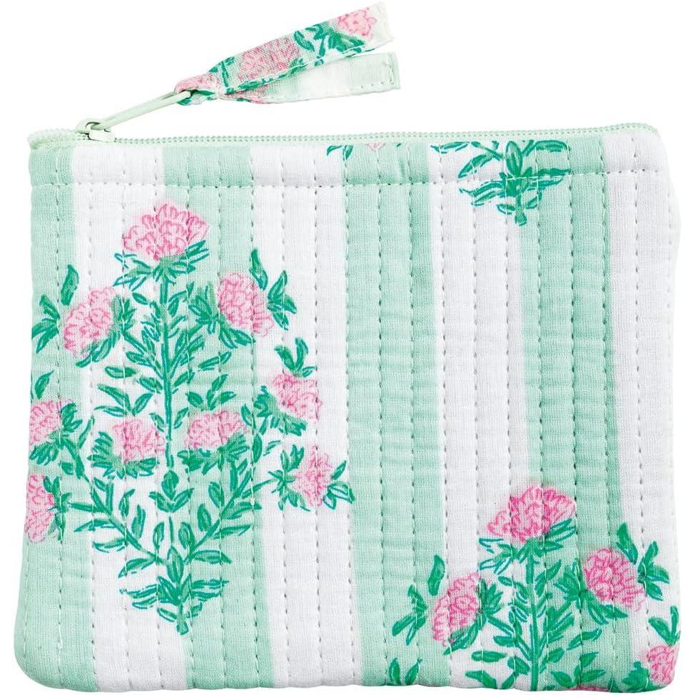 image:imageMud Pie Womens Peony Pink Block Print Small CaseGreen