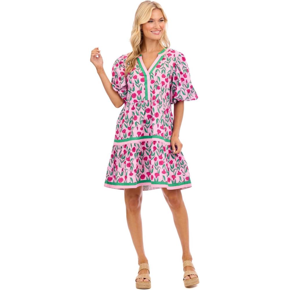 image:imageMud Pie Womens Pink Cody Balloon Sleeve Dress