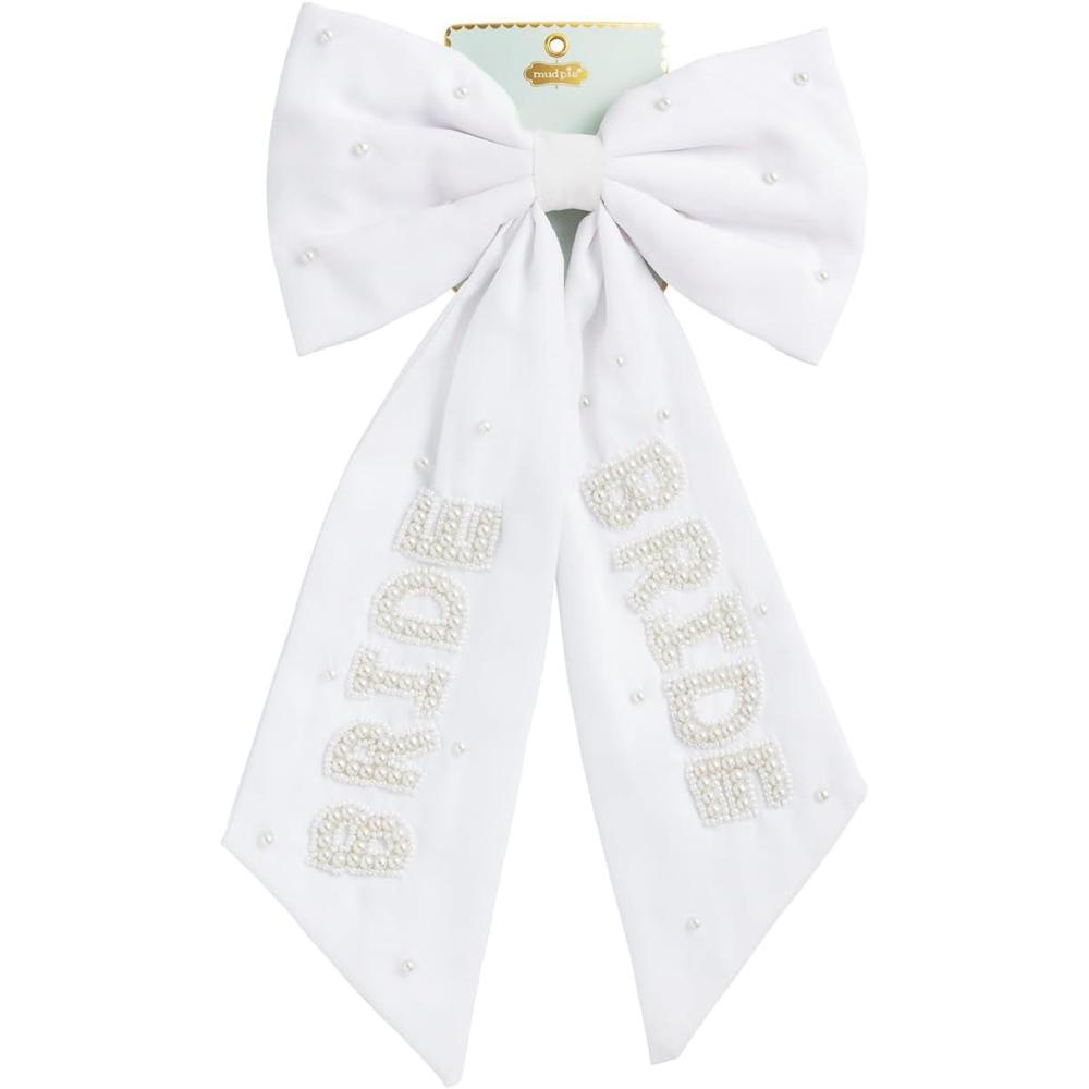 image:imageMud Pie Womens Wedding Hair BowWhite With Bride