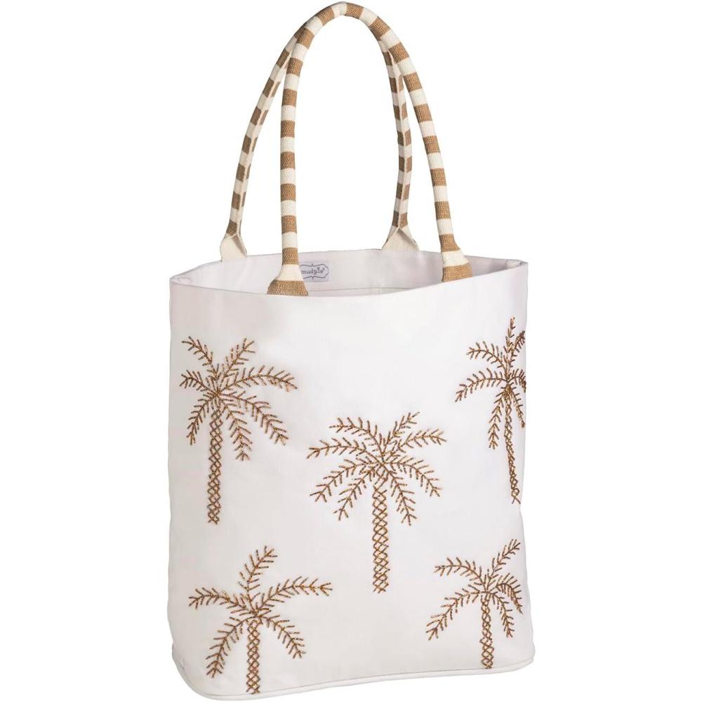 image:imageMud Pie Womens White Coastal Luxe Tote