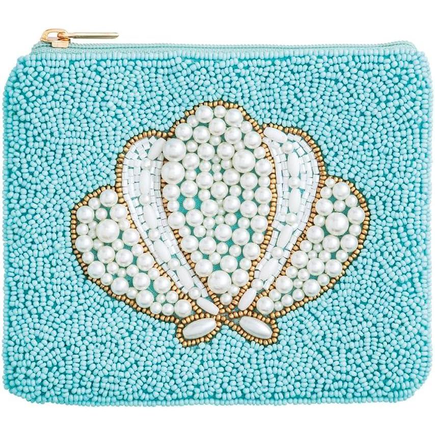 image:imageMud Pie Womens White Small Block Print CaseBlue