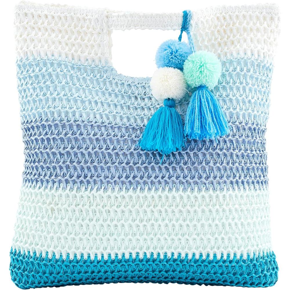 image:imageMud Pie womens Mud Pie Womens Bright Straw ToteBlue