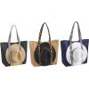 Mud Pie Tote & Hat Gift Set, Tan