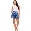 Mud Pie Women’s Blue Floral Pajama Shorts, Small