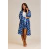 Mud Pie Women’s Blue Floral Pajama Shorts, Small