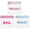Mud Pie Women’s Clear Vinyl Travel Case and Boucle Patch(Etc.)