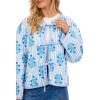 Mud Pie Women’s Mud Pie Women’s Teller Quilted Jacket(Blue)