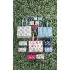 Mud Pie Women’s Pink Dahlia Block Print Tote