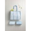 Mud Pie Women’s White Bow Block Print Tote