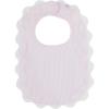 Mud Pie Children’s Pink Seersucker Scallop Bib; One Size Fits Most